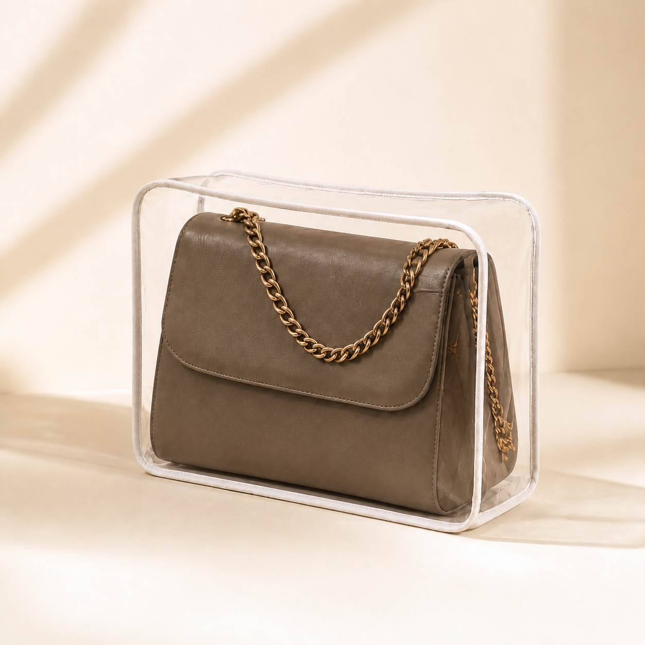 Travel Clear Handbag Cover — 55 × 32 × 24 cm